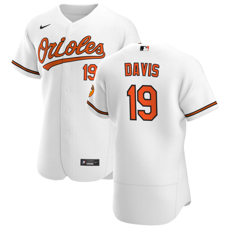 Baltimore Orioles #19 Chris Davis Men Nike White Home 2020 Authentic Player MLB Jersey->baltimore orioles->MLB Jersey